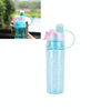 Creative Spray Water Bottle Sports Bottle Portable With Lid Summer Hydration Beauty Plastic Cup, Size:400 ML(Blue)