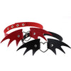 2 PCS European and American Punk Style Fashion Demon Wing Styling Leather Necklace Collar, Random Color Delivery