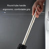 Bathroom Stainless Steel Base Leak-Proof Toilet Brush Set, Color: Soft Rubber Paint Removal Rod