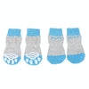 Dog Socks XL Grey-Blue (4 Pack) | Anti-Slip & Indoor/Car Use