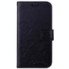 For iPhone XR Rose Embossed Horizontal Flip PU Leather Case,  with Holder & Card Slots & Wallet (Black)