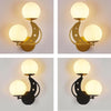 Bedroom Bedside Wall Lamp Indoor Background Wall Lamp 5W Warm Light(6082 Black Left)
