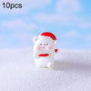 10pcs Christmas Cute Micro Landscape DIY Decorations Snowy Desktop Ornament, Style: No.3 Walking Bear