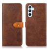 For Samsung Galaxy A26 5G KHAZNEH Dual-color Cowhide Texture Flip Leather Phone Case(Brown)
