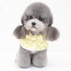 Dog Bib, Large, Light Yellow, Absorbent Cotton Scarf, 25-30cm Neck