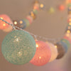 3M 20 Leds Cotton Ball Light String Holiday Wedding Christmas Party Bedroom Fairy Lights Outdoor LED Light Garland Decoration, Power Supply: USB(Purple)