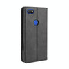 For Alcatel 1V (2019) with Fingerprint Hole Magnetic Buckle Retro Crazy Horse Texture Horizontal Flip Leather Case with Holder & Card Slots & Photo Frame(Black)