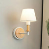 E27 LED Bedside Aisle Creative Personality Wooden Wall Lamp, Power source: With LED Warm Light 5W(White)