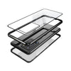 For Samsung Galaxy S20 FE Magnetic Metal Frame Double-sided Tempered Glass Case(Black)