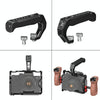 PULUZ Arri Metal Silicone Top Handle with Cold Shoe Mount for Mirrorless Camera Cage Stabilizer (Black)