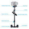 PULUZ 38.5-61cm Carbon Fibre Handheld Stabilizer for DSLR & DV Digital Video & Cameras, Load Range: 0.5-3kg(Black)