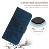 For Samsung Galaxy A26 5G Skin Feel Sun Flower Embossed Flip Leather Phone Case with Lanyard(Inky Blue)