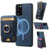 For Samsung Galaxy A41 Retro Splitable Magnetic Stand Card Bag Leather Phone Case(Blue)