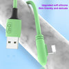 ENKAY Hat-Prince ENK-CB211 2.4A USB to 8 Pin 90 Degree Elbow Silicone Data Sync Fast Charging Cable, Cable Length: 1.8m(Purple)