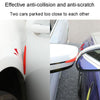 SHANSHI 4pcs /Pack 7753 Car Door Anti-Collision Silicone Strip Bumper Mirror Thickening Decorative Stickers(Gray)