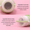 100ml 2 In1 Travel Dispenser Bottle Silicone Portable Massage Brush Shampoo Lotion Divider Bottle(Light Pink)