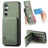 For Samsung Galaxy A13 4G Twill Fabric Leather Vertical Flip RFID Card Bag Phone Case(Green)