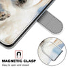 For Alcatel 1L (2021) Coloured Drawing Cross Texture Horizontal Flip PU Leather Case with Holder & Card Slots & Wallet & Lanyard(Snow Puppy)
