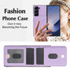 For Samsung Galaxy Z Fold5 AwQuer RFID Vertical Flip Card Bag Holder Leather Phone Case(Light Purple)