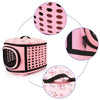 Pink Folding Pet Carrier Bag | EVA Portable Tote | Cat & Small Dog