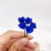 10 PCS 1:12 Mini Doll House Garden Bedroom Scene Decoration Rose(Blue)