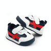 D2678 Autumn Baby Shoes Super Skin Children Sport White Shoees, Size: 16(Single Net Dark Blue)