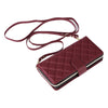 For Samsung Galaxy S25 Ultra 5G Crossbody Rhombic Zipper Tower Buckle Leather Phone Case with Lanyard(Wine Red)