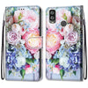 For Alcatel 1L (2021) Coloured Drawing Cross Texture Horizontal Flip PU Leather Case with Holder & Card Slots & Wallet & Lanyard(Light Pink Bouquet)