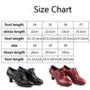 Latin Dance Shoes Women Leather Square Dance Soft Soled Medium Heels Shoes, Size: 37(Black Velvet)