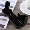 1/4 inch Thread PU Leather Camera Half Case Base for FUJIFILM X-H1 (Black)
