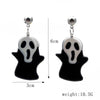 Halloween Acrylic Earrings Personality Festive Jewelry, Style: E000171 Black Ghost