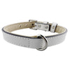 White Leather Dog Collar, XL (3x60cm) - Strong & Durable