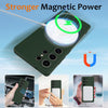 For Samsung Galaxy S25 Ultra 5G Shockproof Silicone Magsafe Phone Case(Dark Green)