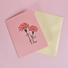 3D Blessing Card Handmade Paper Carnation Three-Dimensional Greeting Card
