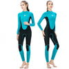 SLINX Women Slim Sun Protection Warm Wetsuit Long -Sleeved Full Body Snorkeling Supreme Surfing, Size: S(Lake Green)