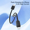 USAMS US-SJ694 USB to 8 Pin 2.4A Striped Fast Charge Data Cable, Length:2m(White)