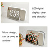 8590 LED Mirror Projection Automatic Semi-bright Electronic Clock(Black Shell+White Light)