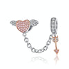 S925 Sterling Silver Pierce The Heart Safety Chain DIY Bracelet Accessories