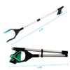 31.9 Inch Magnetic Foldable Litter Reachers Pickers Extra Long Grabber Stick(Blue)