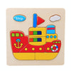 Children Educational Toy Wooden Cartoon Jigsaw Puzzle(Ship)
