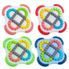Children Educational Rotating Magic Beans Compass Fingertip Cube Toy Spinning Rolling Balls Gyro(Blue)