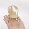 3 PCS 1:12 Doll House Chair Furniture Mini Scene Display(Log Color)