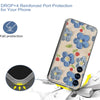 For Samsung Galaxy S25 5G IMD Double Piece Simple Fresh Shockproof Phone Case(Blue Flower)