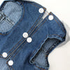 Retro Denim Dog Vest with Hood, Size M