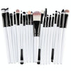 20pcs/set Wooden Handle Makeup Brush Set Beauty Tool Brushes(Black+White)
