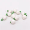 10 PCS 1:12 Mini House Toy Simulation White Radish for Kitchen Decoration(White)