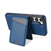 For Samsung Galaxy S23 5G Skin Feel Detachable Card Bag Magsafe Phone Case(Blue)