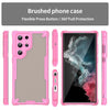 For Samsung Galaxy S22 Ultra 5G Armor Glaze PC Hybrid TPU Phone Case(Pink)