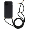 For iPhone 11 TPU Anti-Fall Mobile Phone Case With Lanyard (Black)