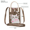 Cat Knitted Mini Crossbody Phone Bag For 6.9 inch and Below Phones(Khaki)
